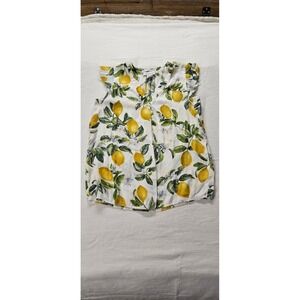 Cupcakes And Cashmere Size XS Lemon Print Flutter Sleeve